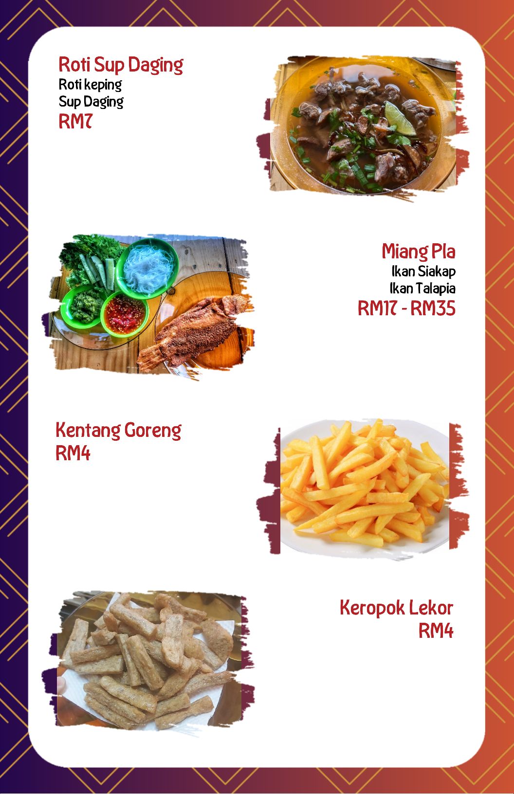 QR menu generated by lisi menu maker app.