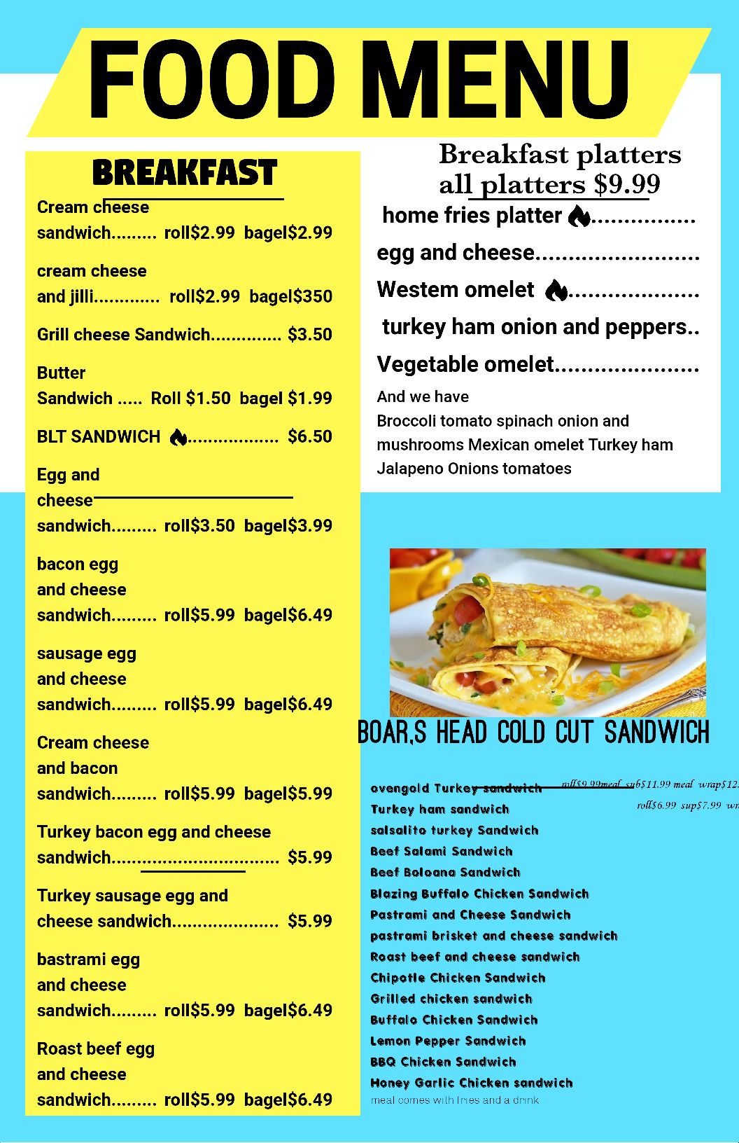 QR menu generated by lisi menu maker app.
