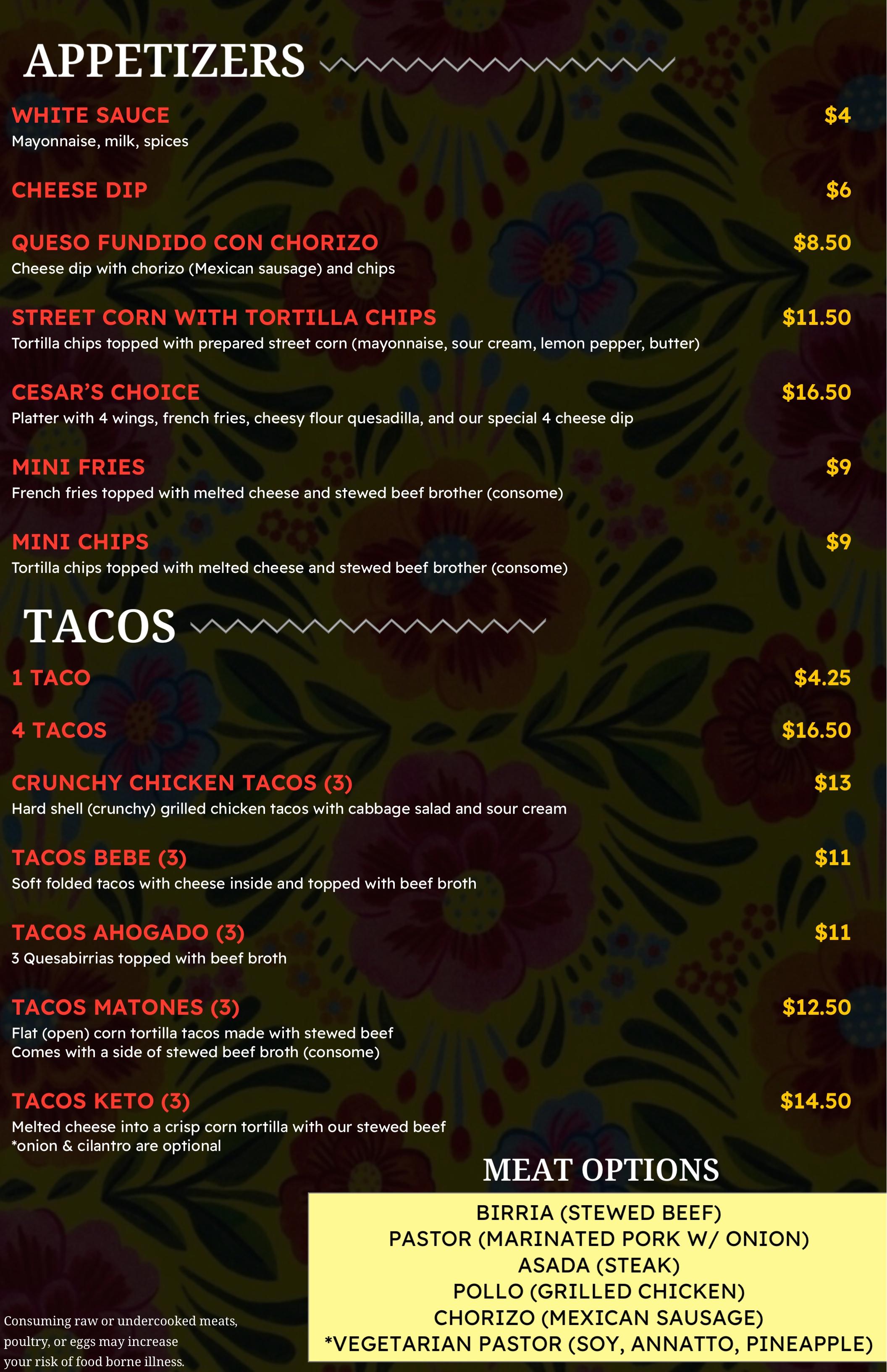 QR menu generated by lisi menu maker app.