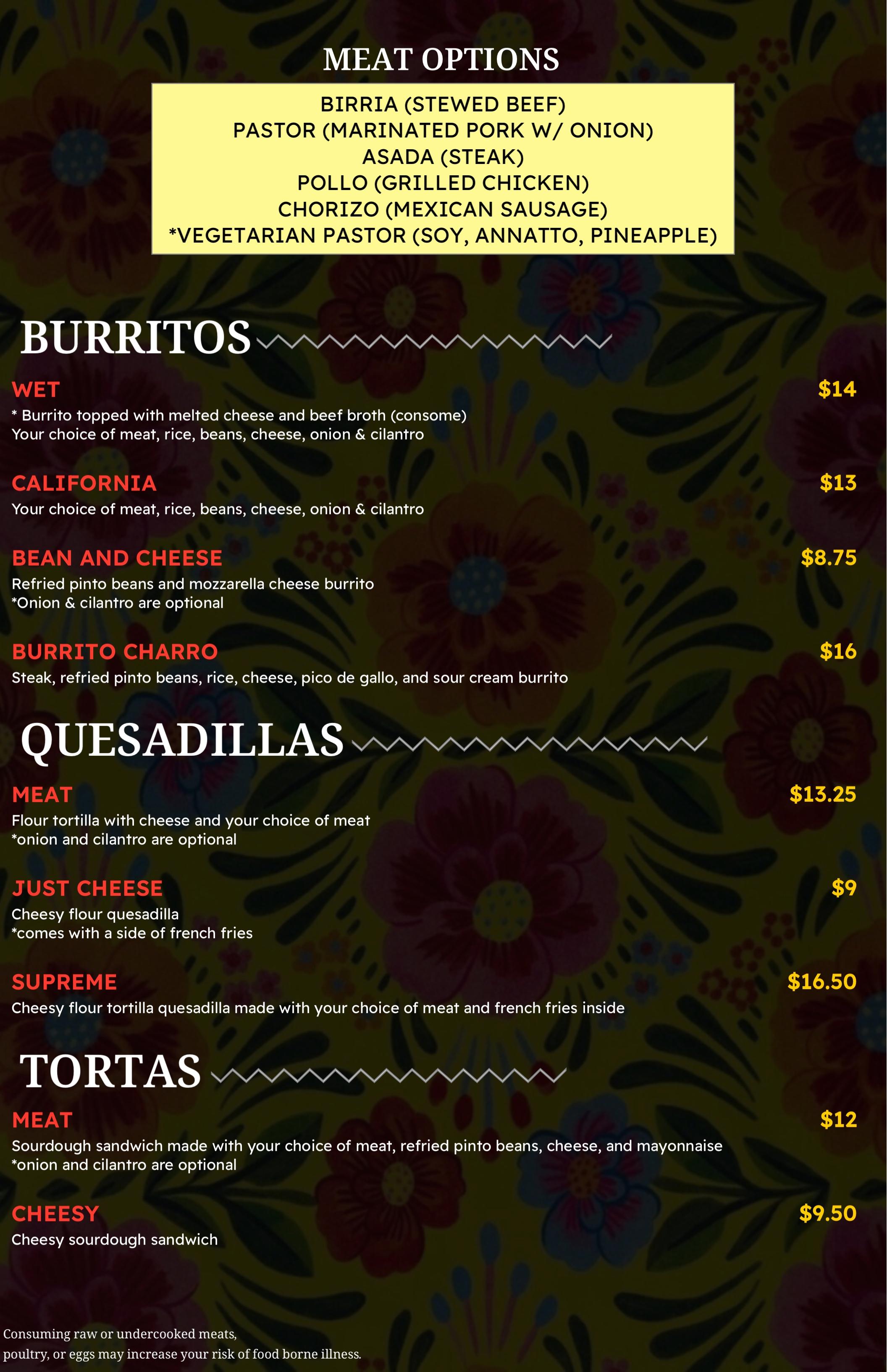 QR menu generated by lisi menu maker app.