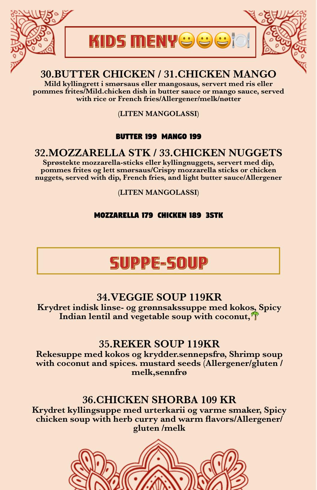 QR menu generated by lisi menu maker app.