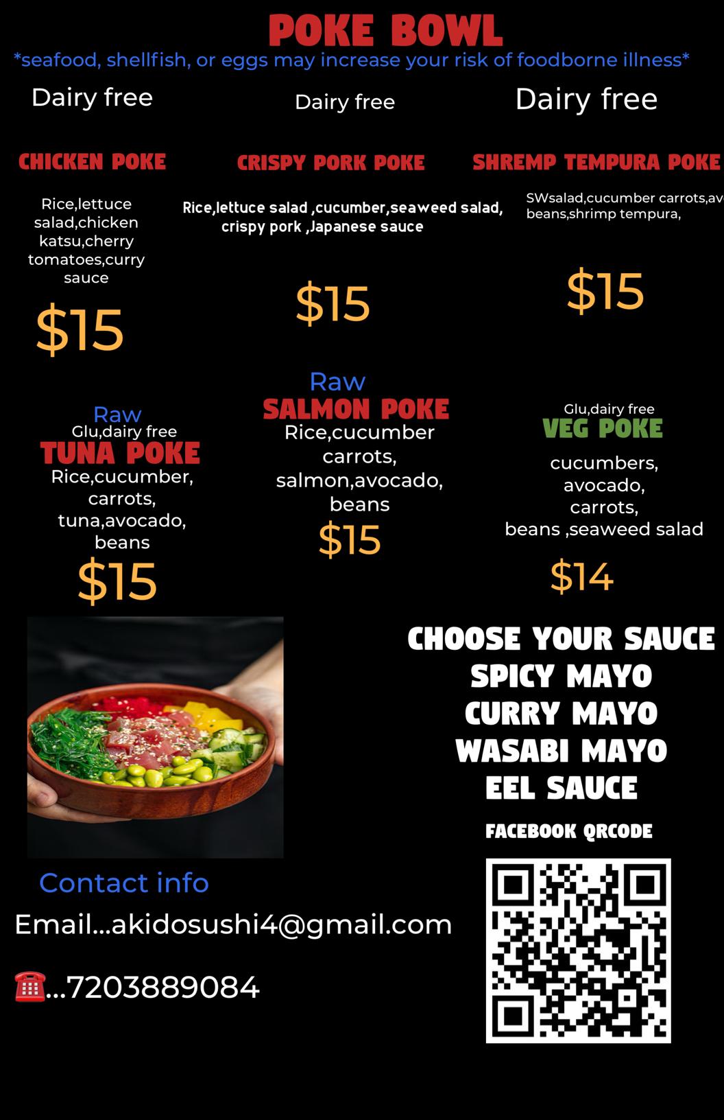 QR menu generated by lisi menu maker app.