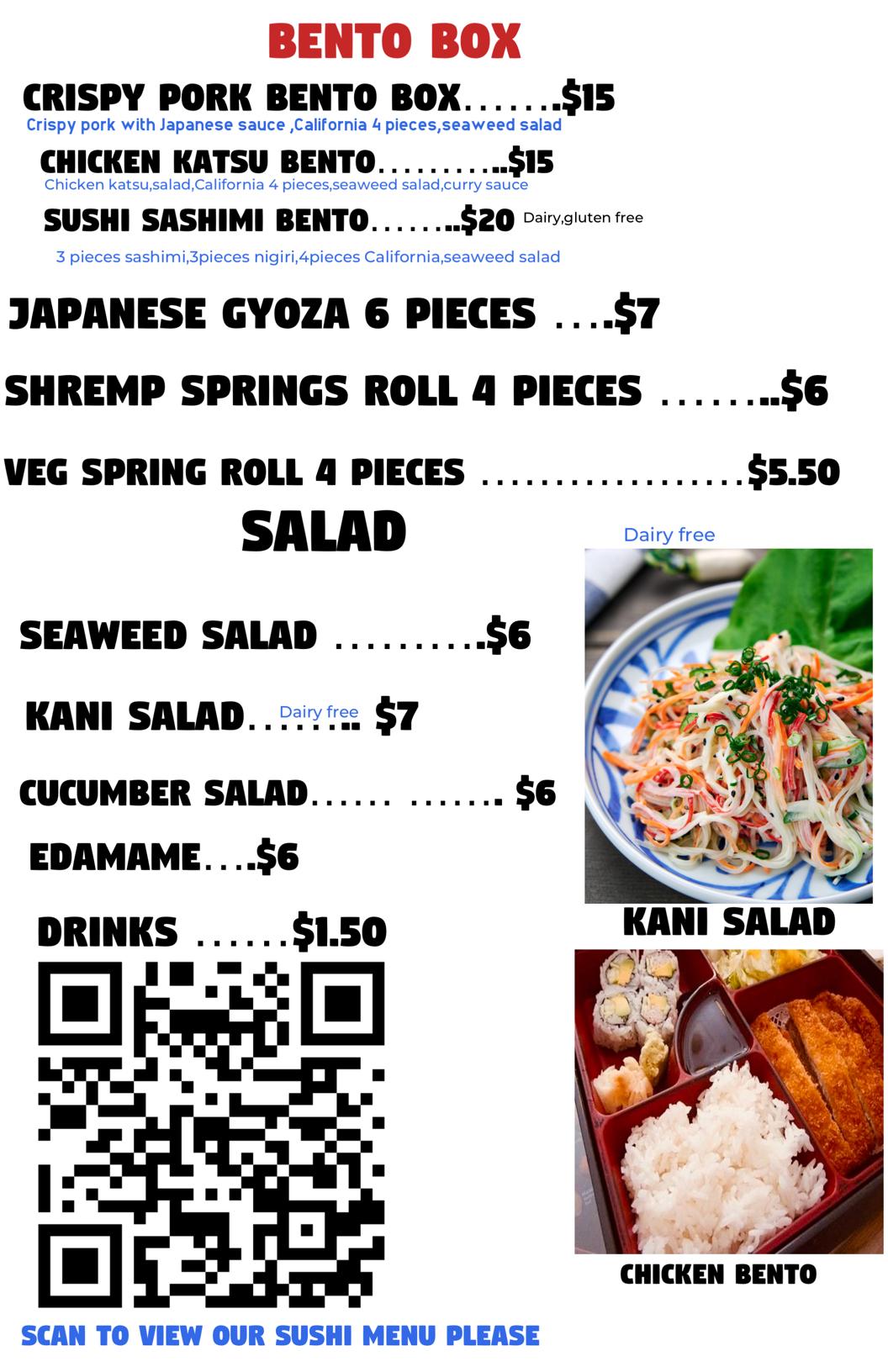 QR menu generated by lisi menu maker app.