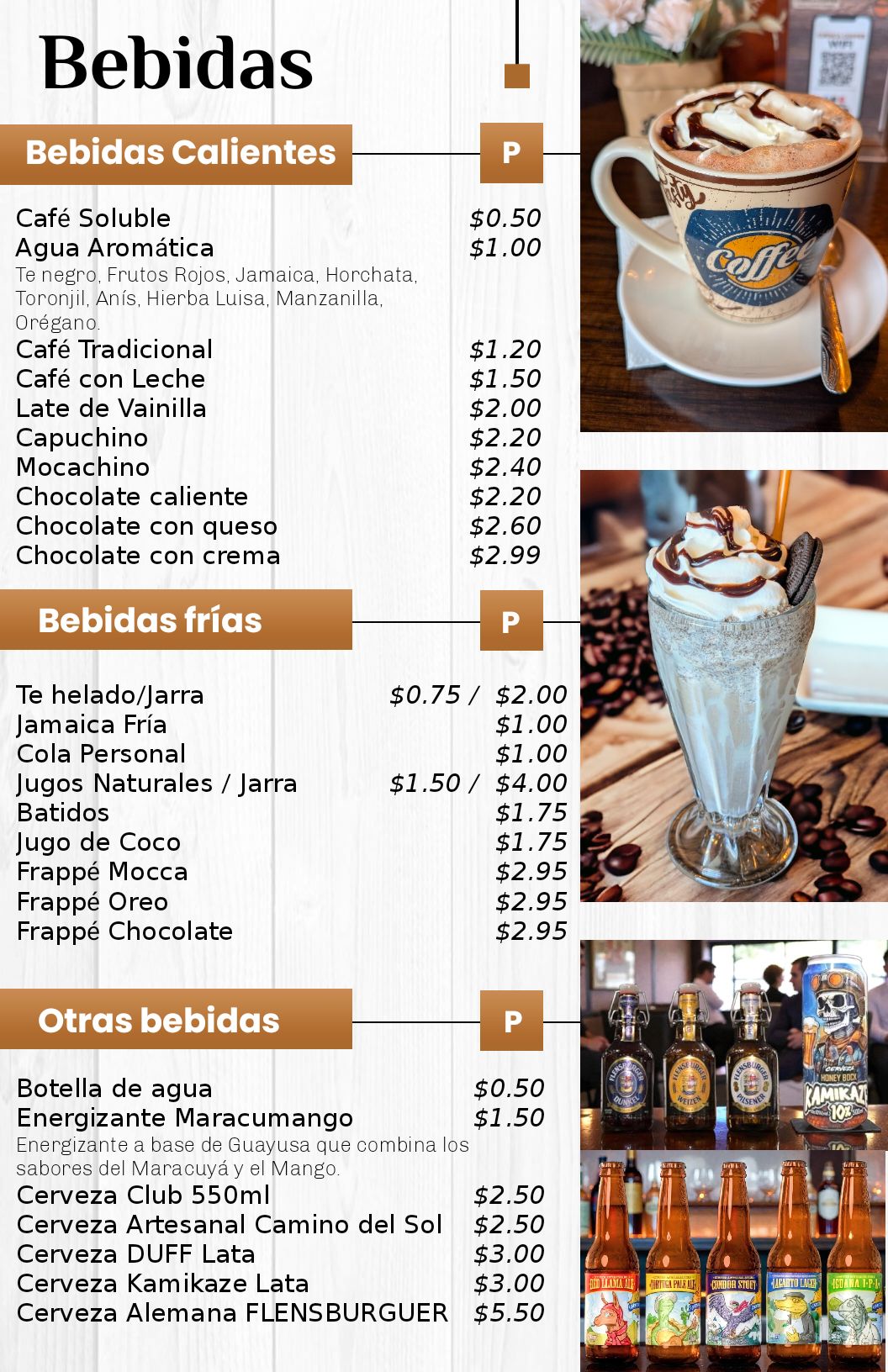 QR menu generated by lisi menu maker app.