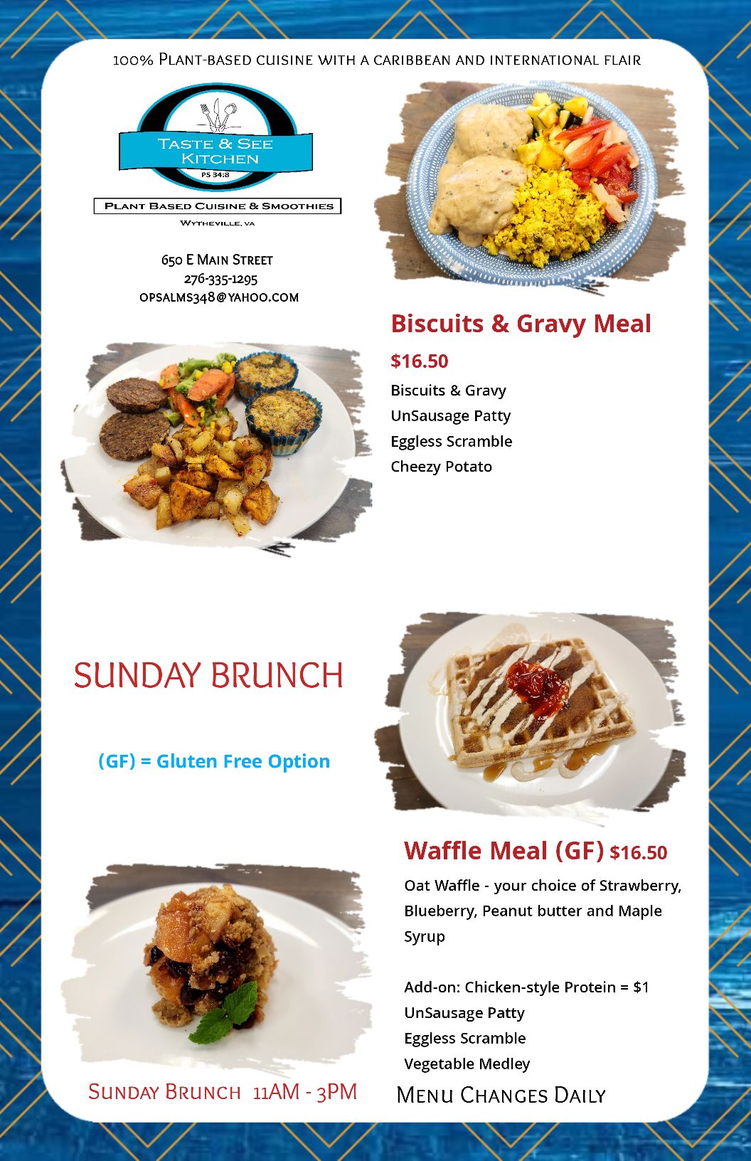 QR menu generated by lisi menu maker app.