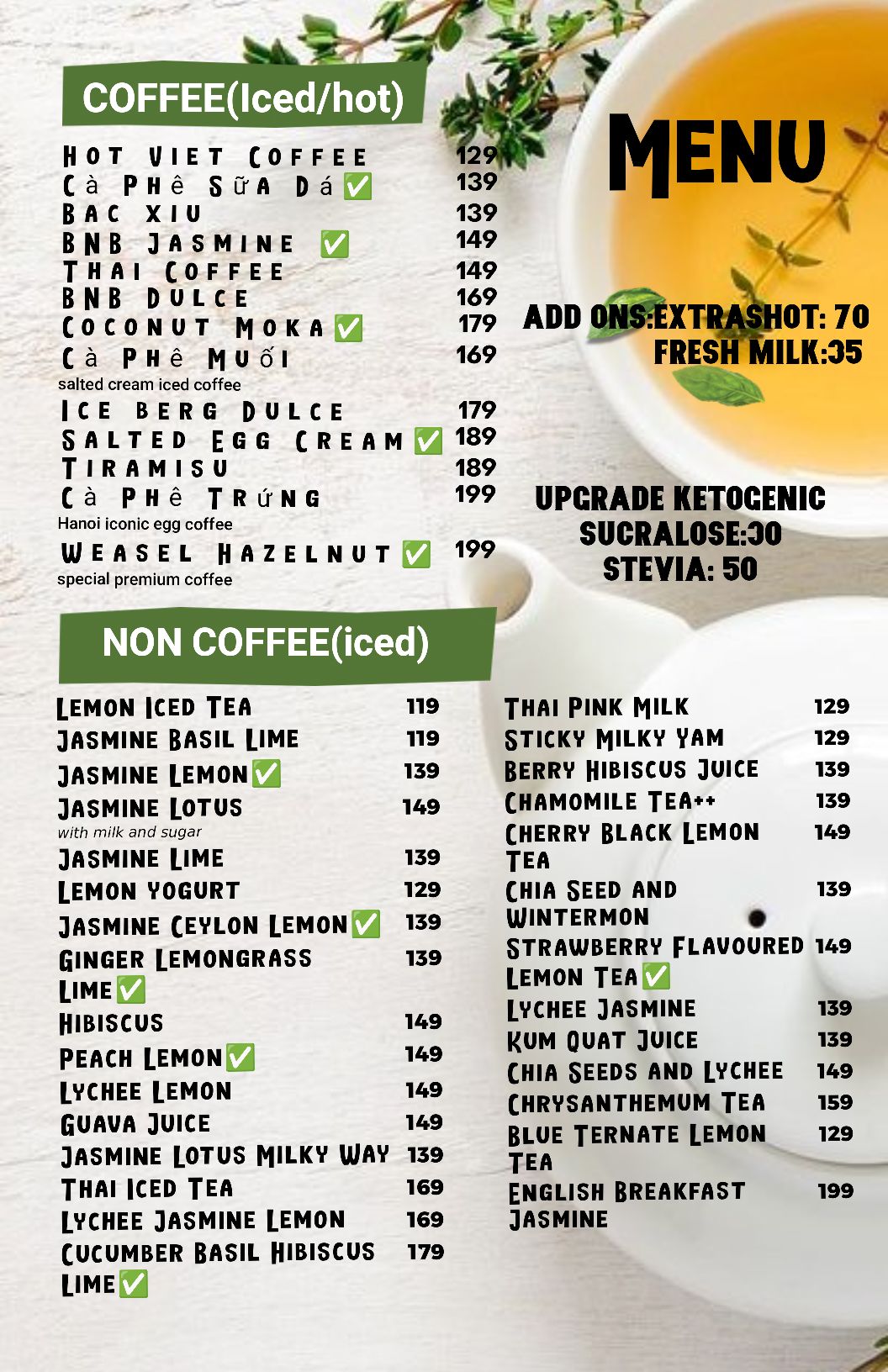 QR menu generated by lisi menu maker app.