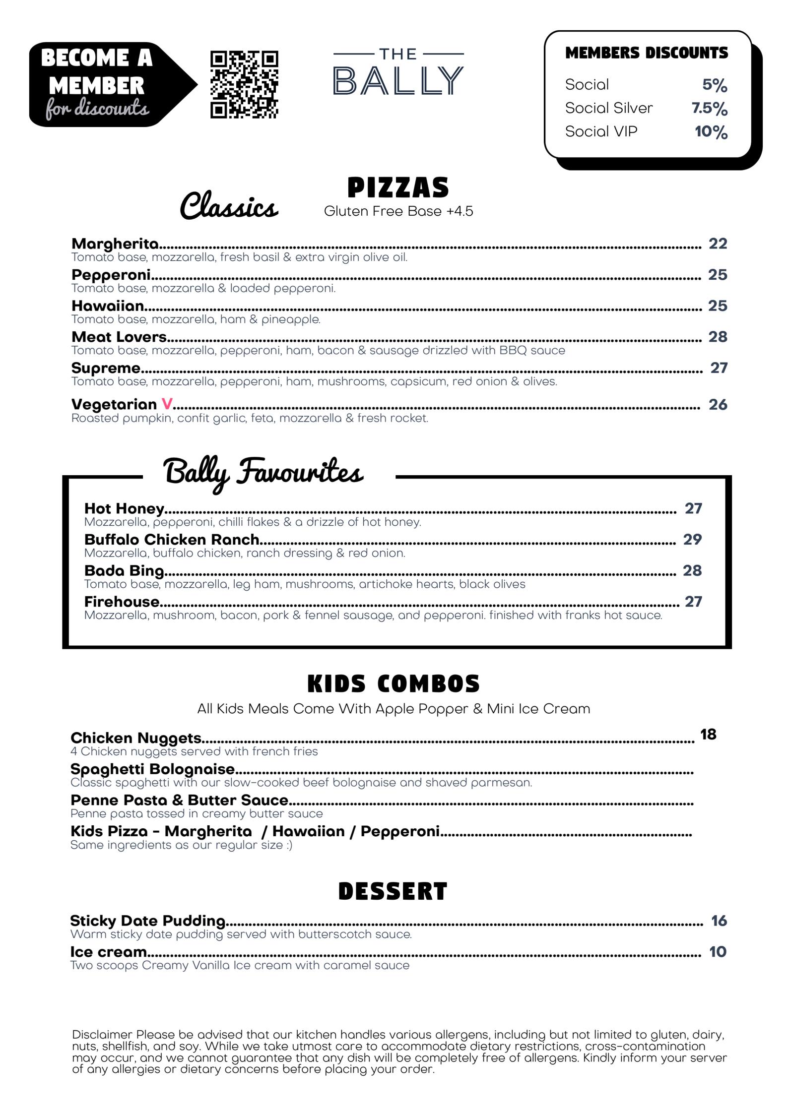 QR menu generated by lisi menu maker app.