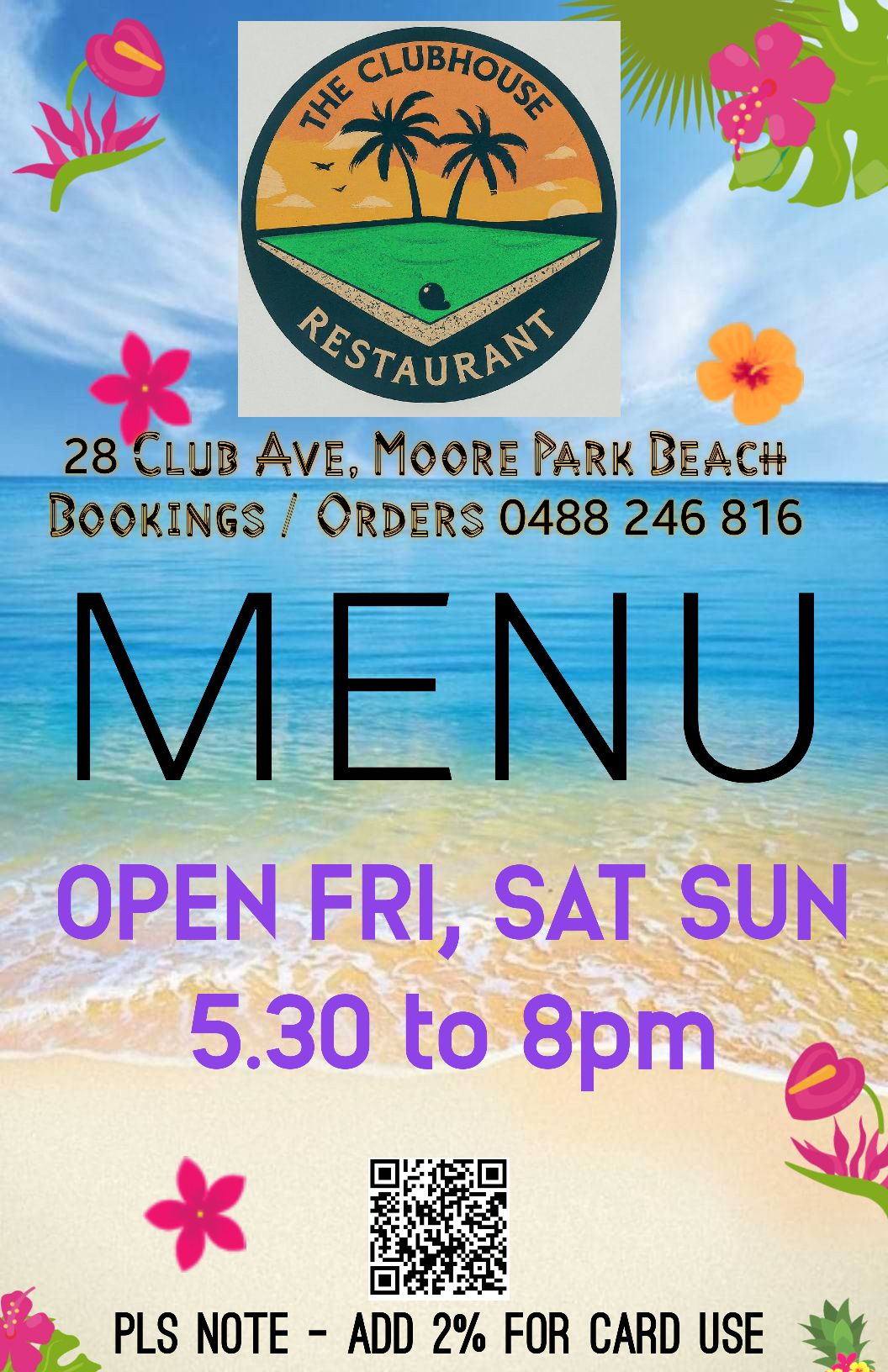 QR menu generated by lisi menu maker app.