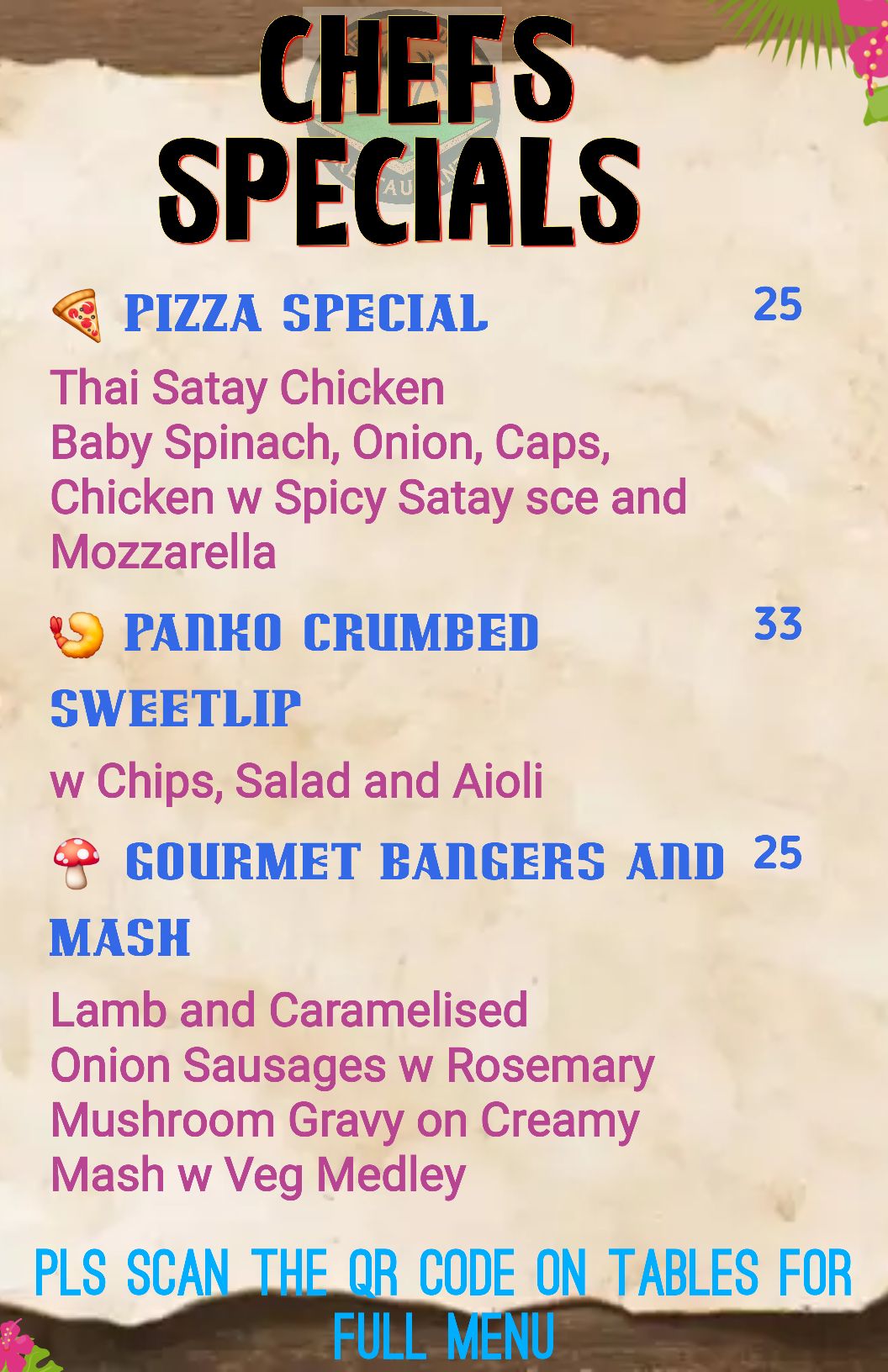 QR menu generated by lisi menu maker app.